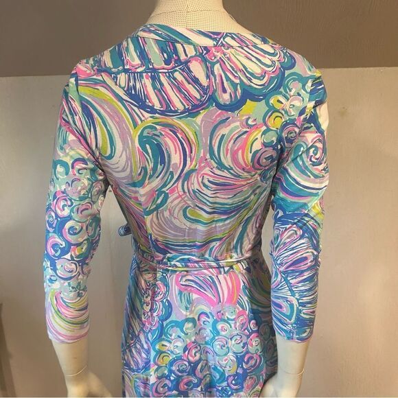 Lilly Pulitzer Emilia Wrap Dress in Multi Guilty Pleasure Print - Picture 10 of 11